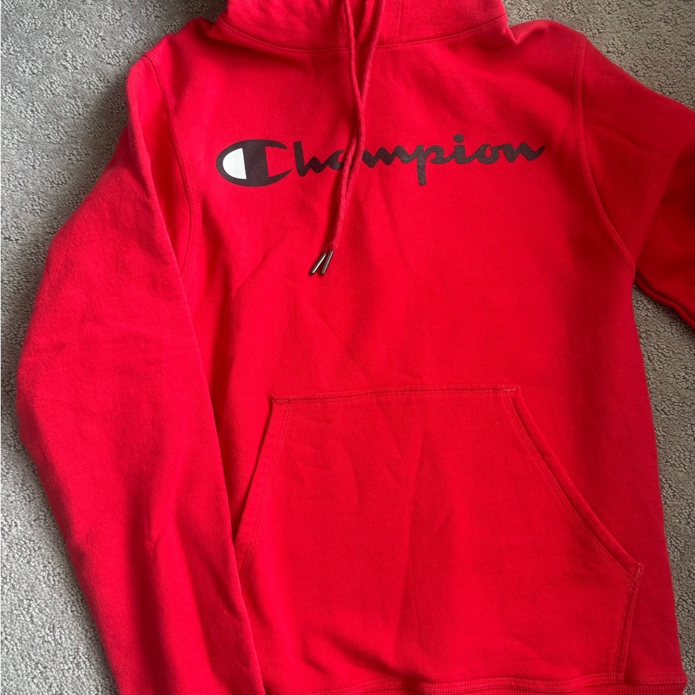 Champion Bright Red Athletic Hoodie